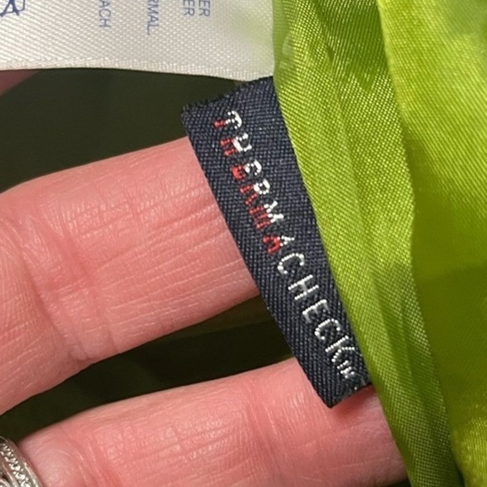 Lands End‎ ThermaCheck Fleece Pea Coat Women's Medium Lime Green Jacket - Picture 5 of 6